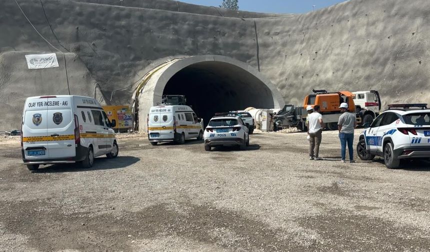 Gaziantep'te tünel inşaatında iş kazası