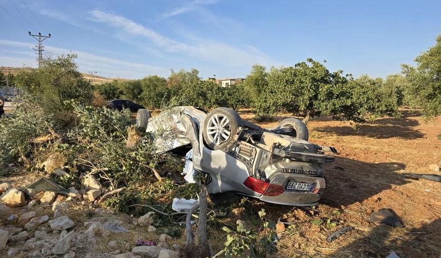 Nizip'te Otomobil Fıstık Tarlasına Uçtu