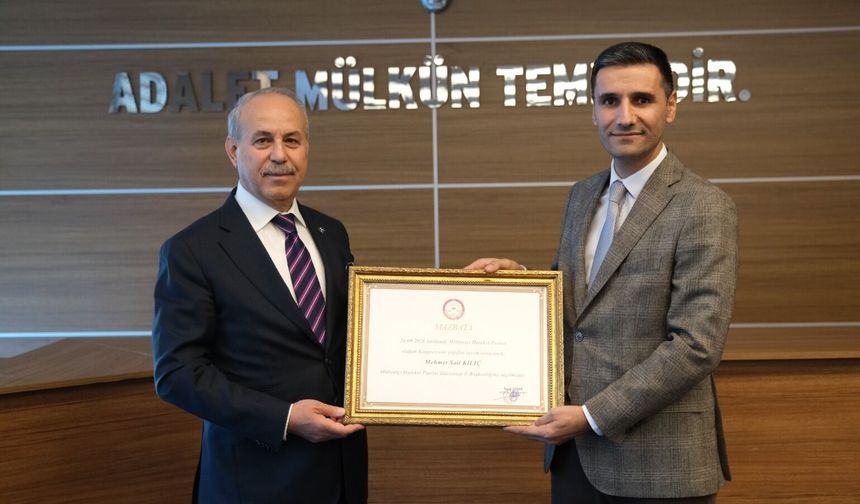 Kılıç Mazbatasını Alarak Göreve Başladı