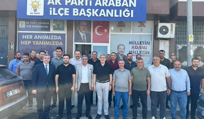 Milletvekili Özkeçeci'den Araban İlçe Teşkilatına Ziyaret