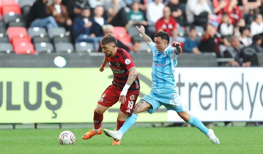 Gaziantep FK-Erzurumspor FK maçında ilk yarı golsüz geçildi
