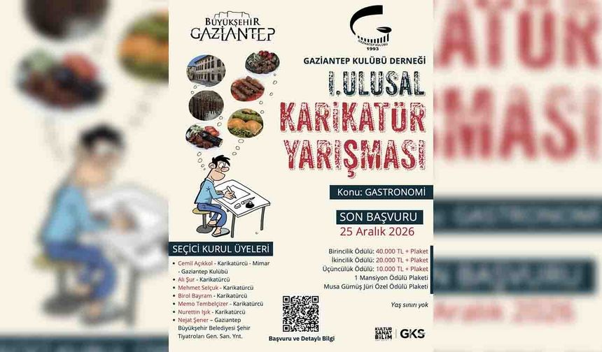Gaziantep’in gastronomisi karikatür sanatında hayat bulacak