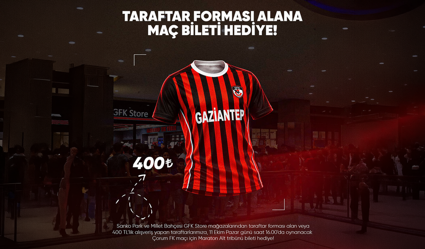 Gaziantep FK taraftarına maç bileti fırsatı