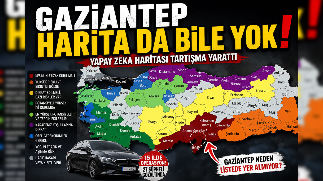 Gaziantep Haritada Bile Yok!